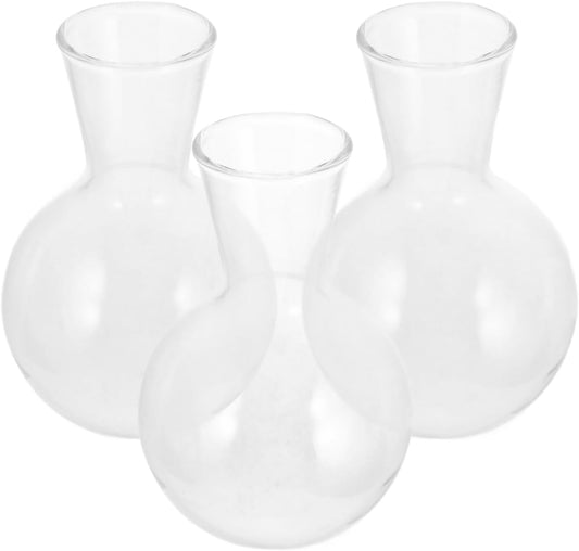 VOSAREA 3pcs Plant Propagation Station Vase Glass Plant Terrarium Hydroponic Vase Air Planter Bulb Succulent Pot Micro Landscape Vessel Desktop Decoration