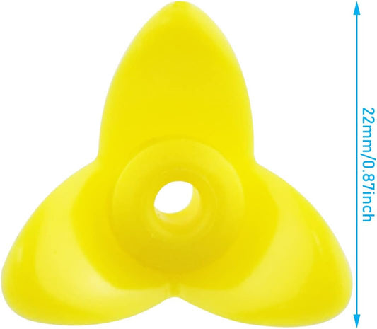 12PCS Three Leaf Hummingbird Bird Feeder Hummingbird Feeders Replacement Flowers, Feeding Ports Replacement Bird Feeder Replacement Parts for Hummingbird Feeder Hanging Feeder, Yellow