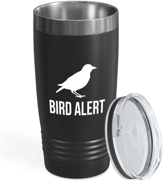 Birding Black Edition Viking Tumbler 20oz - Bird alert - Bird Feeder B
