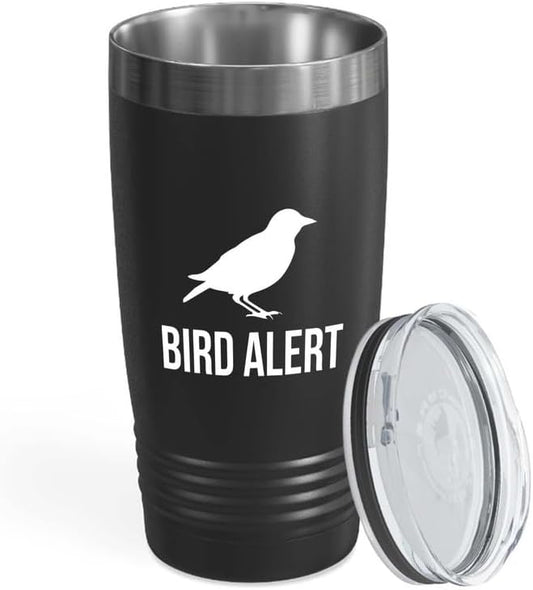 Birding Black Edition Viking Tumbler 20oz - Bird alert - Bird Feeder B