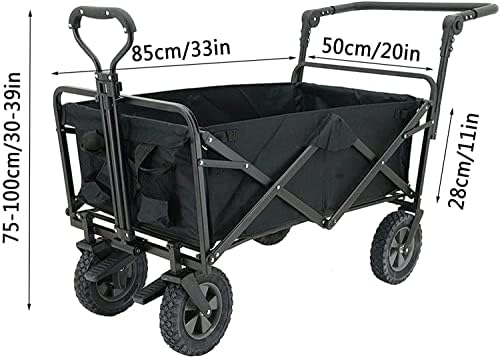 Collapsible Wagon Cart with Wheels Foldable Folding Wagons Carts Silen