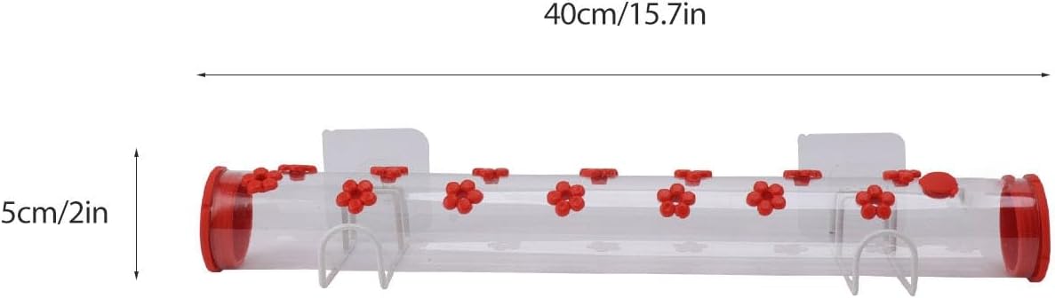 40CM Window Hummingbird Feeder, Plastic Humming Bird Feeder, Hummingbird Water Drinker for Attracting Hummingbirds to Feed Or Drink