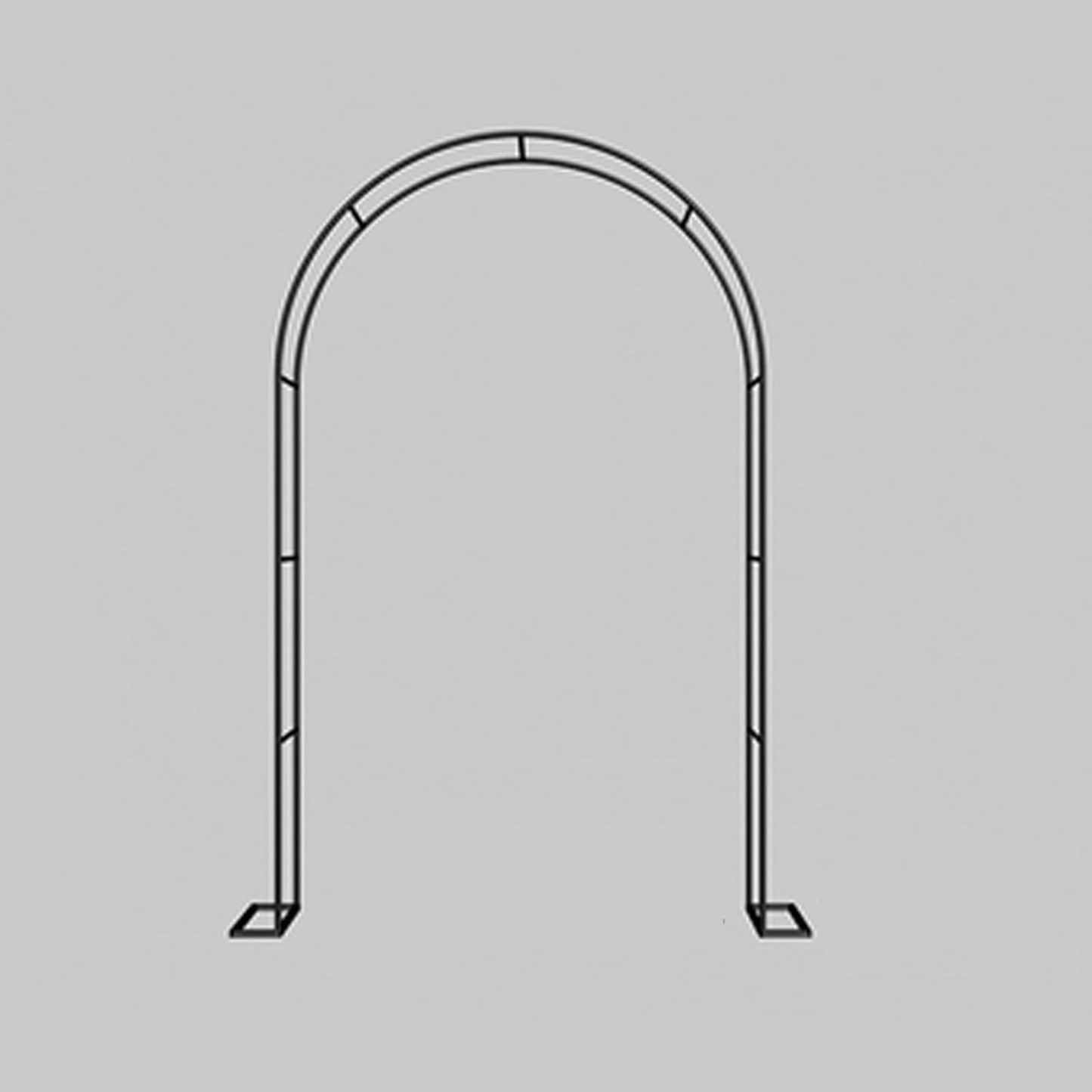 Outdoor Iron Garden Arch, Decorative Pergola for Climbing Plants, Wedding Metal Arbor, Black 140x25x230cm, Perfect for Backyard Parties & Lawn Decor