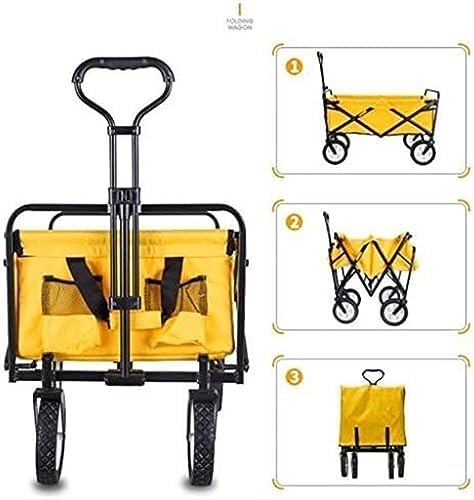 Collapsible Wagon Cart with Wheels Foldable Folding Wagons Carts Silen
