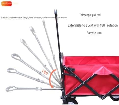 Portable Camping Cart,Outdoor Beach Camping Folding Trolley Cart for C