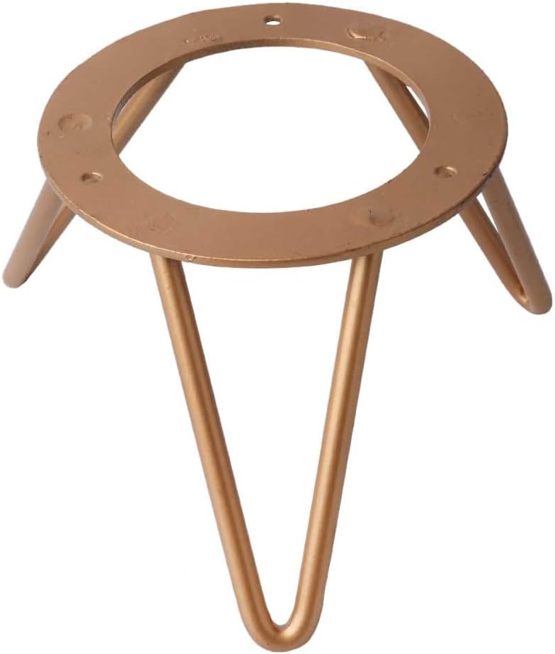 Indian Shelf Wedding Cake Stands | Wood and Resin Wooden Plant Stand | Terrazzo Reusable Cheese Dessert Fruit Serving Stand [Pink and Orange, 2 Pack]