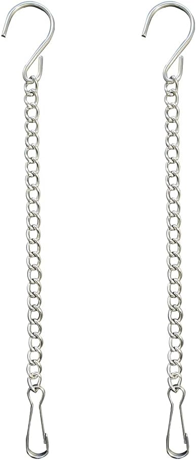 APAY Hanging Basket Chains,2 Pack 10 Inches Stainless Steel Hanging Chains for Bird Feeder Plants Billboard Chalkboards Wind Chimes Flower Pots Chains Signs and Ornaments,no Rust