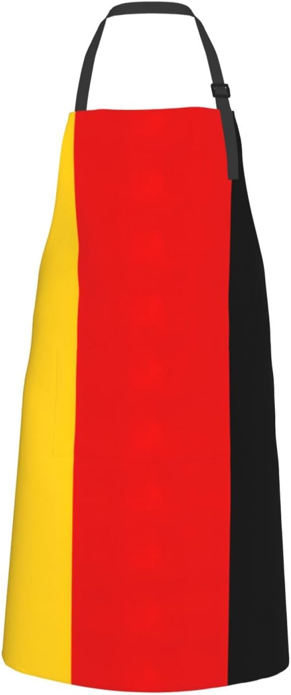 German flag print Waterproof chef's apron with pocket apron for kitchen cooking baking barbecue and gardening
