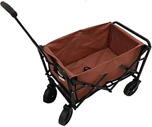 Portable Camping Cart,Garden Trolley Camping Cart Pull Cart, Steel Fra