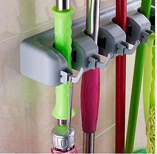Mop and Broom Holder Broom Hanger Wall Mounted Home Garden Garage Tool