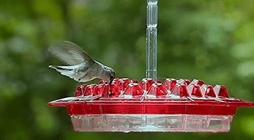 12 Ounce Capacity 30 Ports Hummingbird Feeder, Best Hanging Hummingbird Feeder with Perch and Built in Ant Moat for Gardens and Yards Hummingbird Feeder