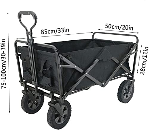 Portable Camping Cart,Beach Trolley Picnic Trolley Portable Folding Tr