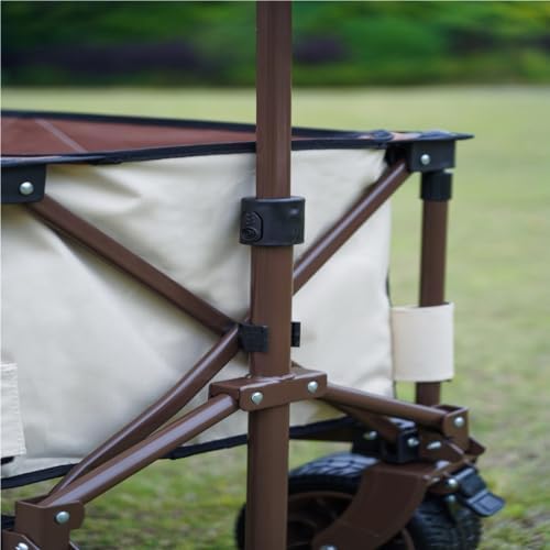 Portable Camping Cart,Outdoor Camping Beach Trolley Cart with Foldable Table Picnic Storage Fishing Off Road Portable Camping Trailer for Outdoor Activities