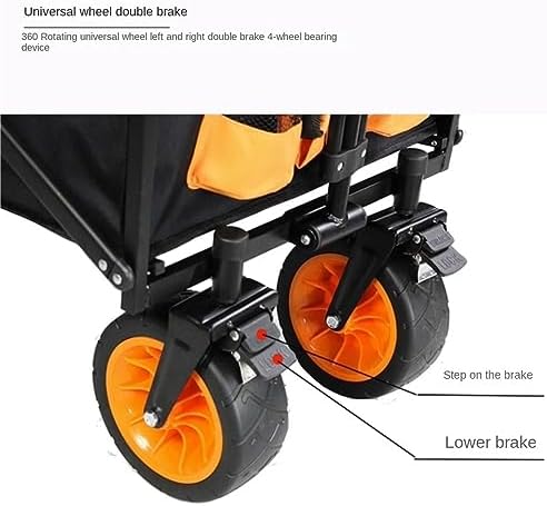 Collapsible Wagon Cart with Wheels Foldable Folding Wagons Carts Silen