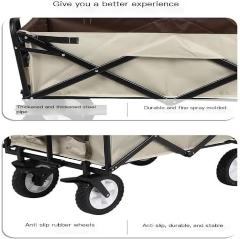 Portable Camping Cart,Folding Beach Cart Portable Mini Trolley for Camping Fishing Outdoor Activities