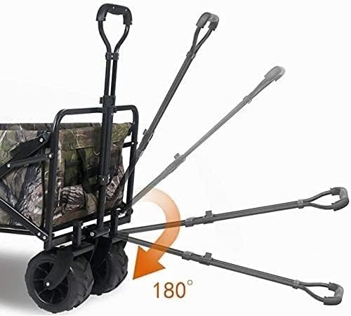 Portable Camping Cart,Outdoor Folding Utility Wagon Wagon with Univers