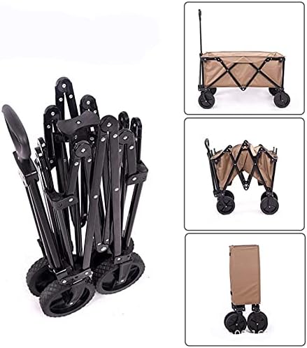 Portable Camping Cart,Camping Wagon Folding Garden Beach Trolley Outdoor Utility Wagon Garden Trolley Carts Shopping Camping Cart Easy Set Up