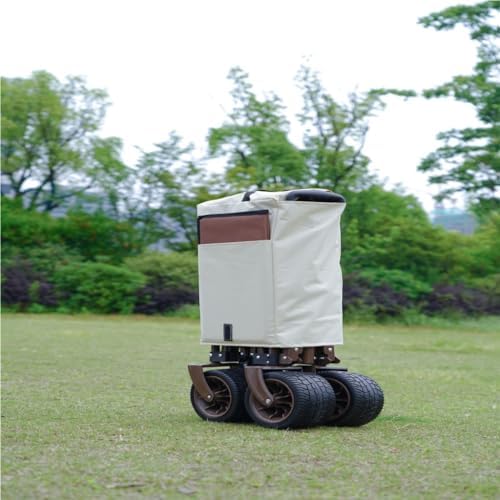 Portable Camping Cart,Outdoor Camping Beach Trolley Cart with Foldable Table Picnic Storage Fishing Off Road Portable Camping Trailer for Outdoor Activities