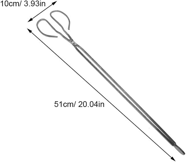 FAVOMOTO 2pcs 50cm Lengthened Iron Charcoal Tongs Household Bbq Clamp 