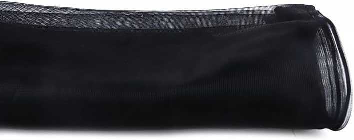 Adjustable Birdcage Seed Catcher Feather Catcher Bird Cage Cover Net Airy Soft Skirt Guard Birdcage Nylon Mesh Netting for Parrot Macaw Parakeet Round Square Cage (118 x 32 Inch, Black)