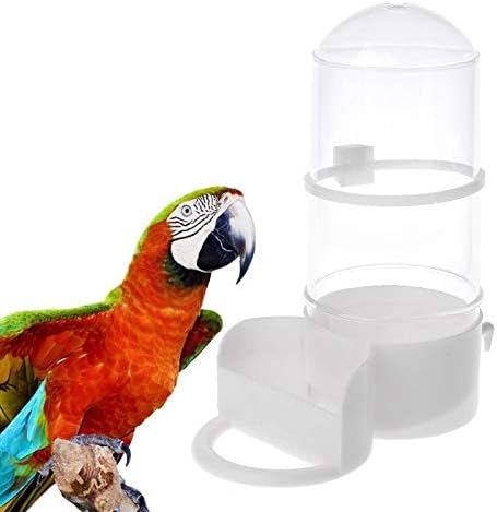Bird Feeder Automatic Food Water Feeding Parrot Hamster Pet Clip Cage Dispenser Parrot African Grey for Small Parrots for Large Birds Conure Macaw Parrot Christmas Parts Set Large Shoulder