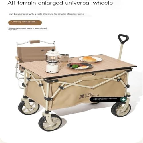 Portable Camping Cart,Beach Trolley Cart Camper Outdoor Portable Folding Cart with 150L Picnic Trailer Four Way Folding Design for Easy Transport and Storage