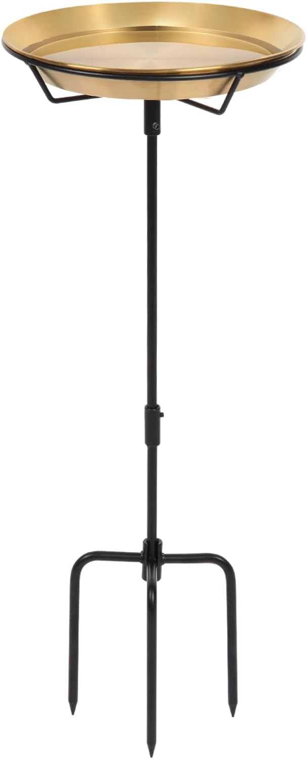 Standing Bird Bath Bird Feeder Bowl with 29.1 inch Iron Stand - Detach