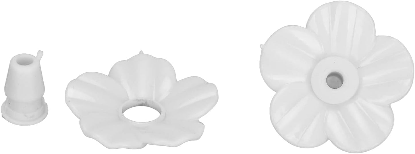 Gugxiom 30PCS Replacement Hummingbird Flowers, Plastic Hummingbird Feeder Parts, Hummingbird Replacement Flowers for Most Hummingbird Feeders(White)