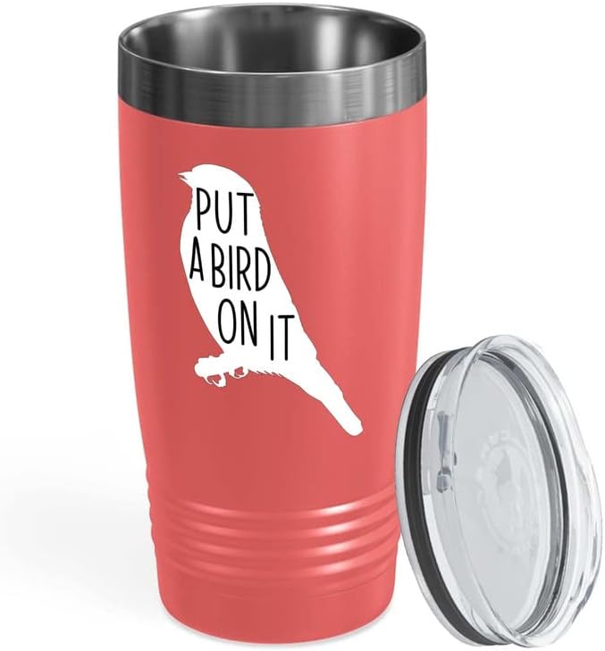 Bird Lover Coral Edition Viking Tumbler 20oz - Put a Bird on it - Humm