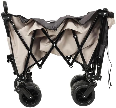 Heavy-Duty Foldable Wagon with Extended Tailgate | 480LBS Capacity, Al