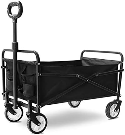 Trolleys, Foldigarden Trolley Cart Heavy Duty Wagon Multi-Function Portable Shoppicart for Outdoor Campibeach Photography Pull Truck with 4 Wheels, Load：60Kg