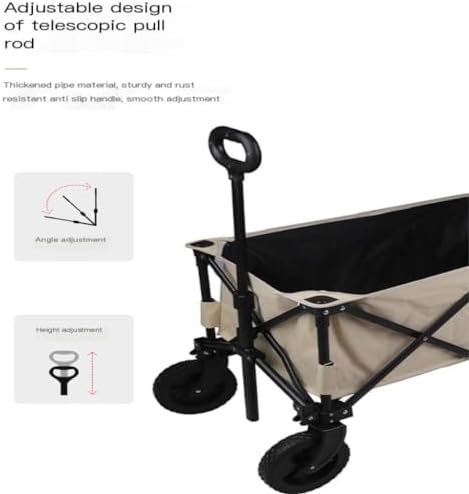 Portable Camping Cart,Portable Folding Beach Trolley Cart for Outdoor 