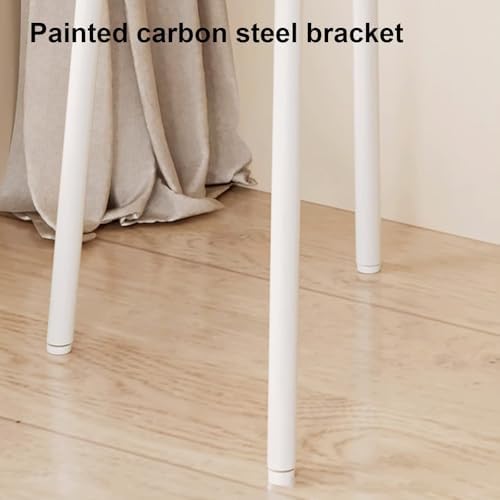 Modern Mini Portable Coffee Table, Stylish High-Leg Metal Design for Indoor/Outdoor Use, Versatile Plant Stand & Nightstand, Perfect for Casual Spaces (Black)