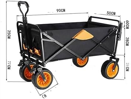 Collapsible Wagon Cart with Wheels Foldable Folding Wagons Carts Silen