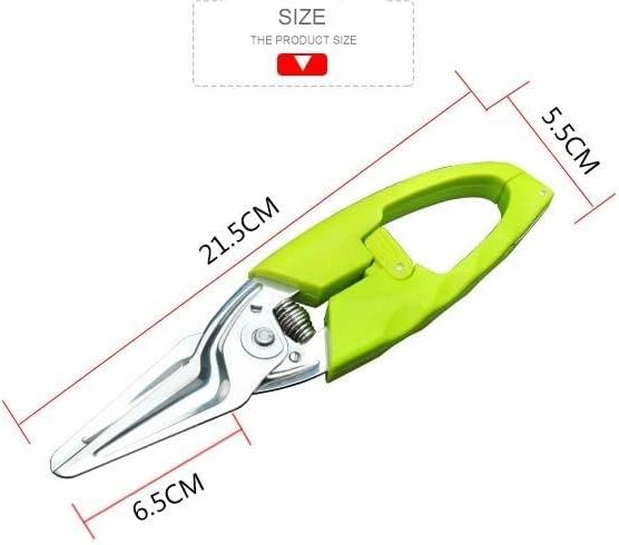 Multi Function Kitchen Garden Shears Spring-Loaded With Anti-Slip Hand