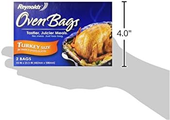 Reynolds Kitchens Turkey Size Oven Bags, Holds Up to 24 Pounds, 2 Count