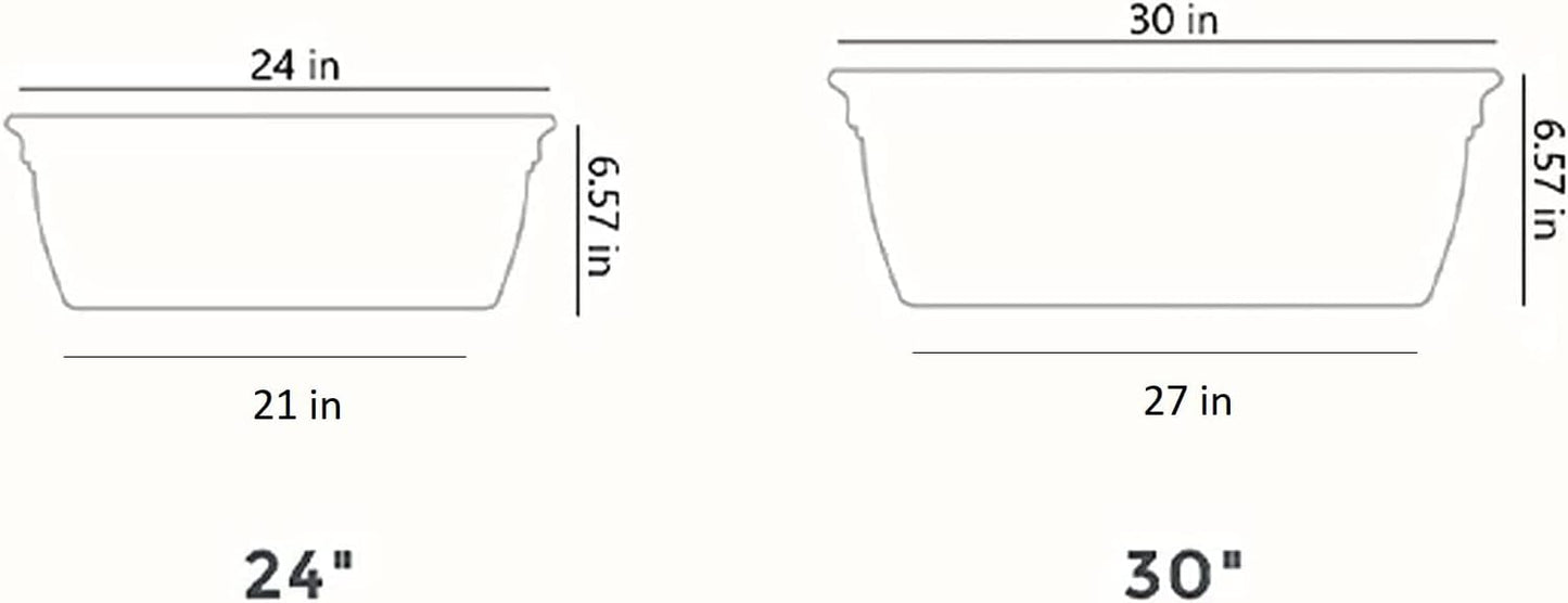 The HC Companies 24" Eclipse Plastic Window Box 7.76"x24"x6.57" in Bla