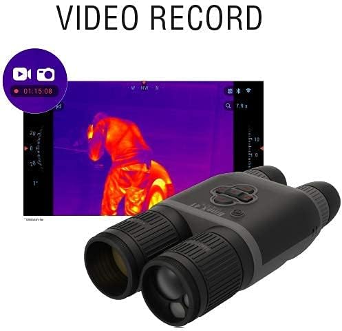 ATN BinoX 4T Thermal Binocular with Laser Range Finder, Full HD Video rec, WiFi, Smooth Zoom and Smartphone Controlling Thru iOS or Android Apps (384x288, 2-8x)