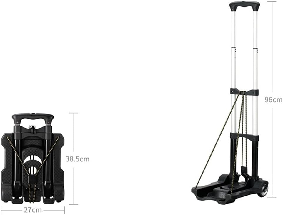 JSEIAJB Aluminum Alloy Trolley Trailer Folding Hand-Carried Shopping a