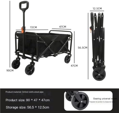 Portable Camping Cart,Outdoor Folding Beach Camping Cart with BBQ Outing and Fishing Features