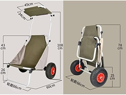 JSEIAJB Home Garden Utility Wagon Cart Folding Cart Shopping Trolley Portable Wagon for Camping and Fishing