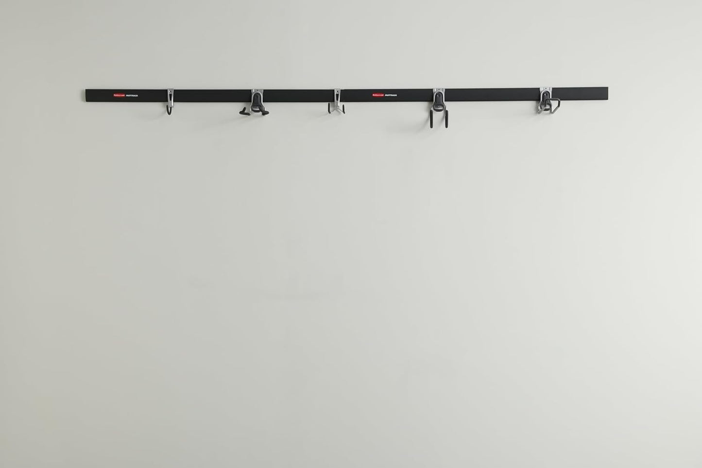 Rubbermaid Fasttrack Garage Storage Utility Hooks 7 Piece Black All in One Rail Hook Kit and Tool Organizer Heavy Duty for Home/Garage/Shed/Garden