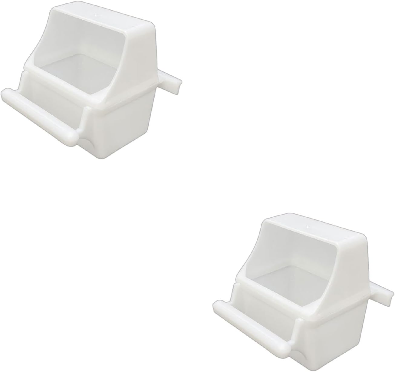 Hanging Bird Feeders for Cage Large Capacity Plastic Container with Perch for Cockatiel Conure Parakeet Plastic Bird Feeder for Cage