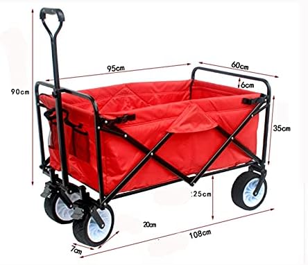 Collapsible Wagon Cart with Wheels Foldable Folding Wagons Carts Silen