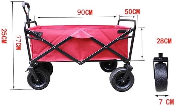 Collapsible Wagon Cart with Wheels Foldable Folding Wagons Carts Silen