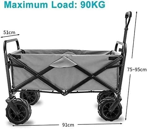 Collapsible Wagon Cart with Wheels Foldable Folding Wagons Carts Silen