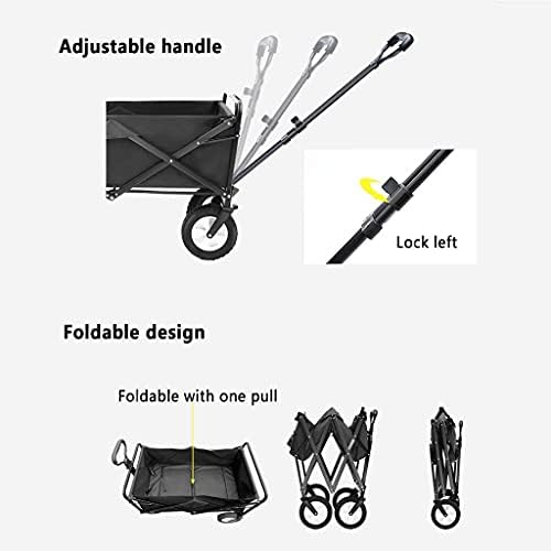 Outdoor Foldiutility Wagon Garden Foldable Wagon Cart, Portable Outdoo