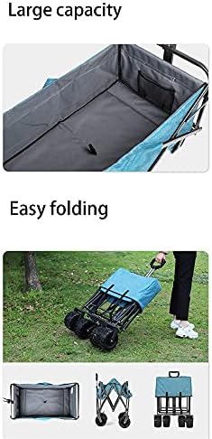 Portable Folding Trolley Cart for Outdoor Fishing & Shopping - Lightweight Multifunctional Transport Cart in Burgundy & Blue Gray - Collapsible, Easy to Use, Durable & Versatile