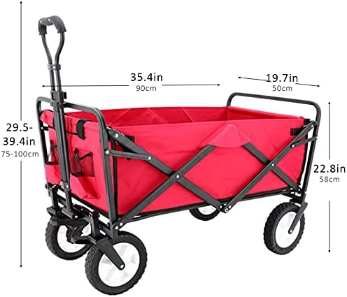 Portable Camping Cart, Wagon Cart Large Capacity Beach Garden Trolley 