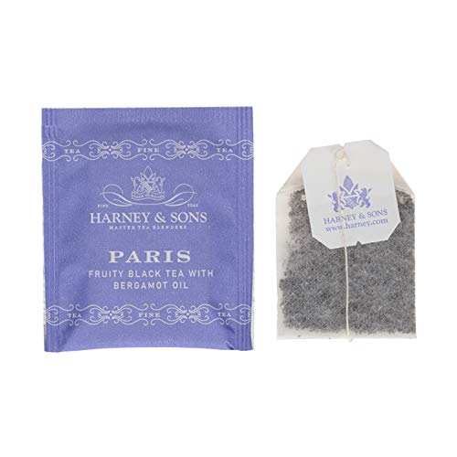Harney & Sons Paris Black Tea | 50 Tea Bags | Fruity Vanilla & Caramel Blend with Hint of Lemony Bergamot